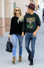 ASHLEE SIMPSON and Evan Ross Out in Beverly Hills 11/28/2016