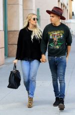 ASHLEE SIMPSON and Evan Ross Out in Beverly Hills 11/28/2016