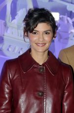 AUDREY TAUTOU at Galeries Lafayette Haussmann Christmas Lights Switch in Paris 11/08/2016
