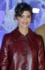 AUDREY TAUTOU at Galeries Lafayette Haussmann Christmas Lights Switch in Paris 11/08/2016