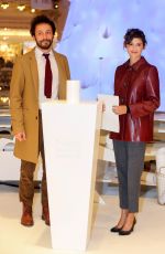 AUDREY TAUTOU at Galeries Lafayette Haussmann Christmas Lights Switch in Paris 11/08/2016