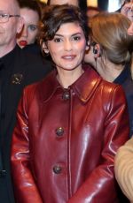 AUDREY TAUTOU at Galeries Lafayette Haussmann Christmas Lights Switch in Paris 11/08/2016