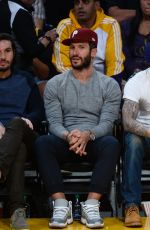 BEHATI PRINSLOO and Adam Levine at Lakers vs. Warriors Game in Los Angeles 11/25/2016