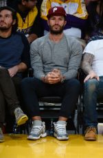 BEHATI PRINSLOO and Adam Levine at Lakers vs. Warriors Game in Los Angeles 11/25/2016