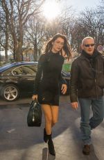 BELLA HADID Arrives at Grand Palais in Paris 11/28/2016