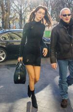 BELLA HADID Arrives at Grand Palais in Paris 11/28/2016