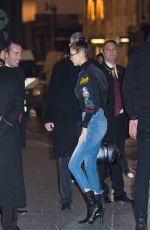 BELLA HADID Arrives at Her Hotel in Paris 11/27/2016