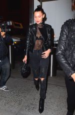 BELLA HADID Heading to UFC 205 at Madison Square Garden in New York 11/12/2016