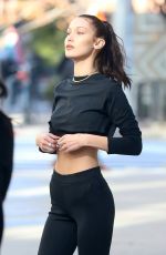 BELLA HADID in Tights Out in New York 11/14/2016