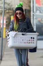 BELLA THORNE at a Laundromat in Los Angeles 11/16/2016