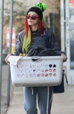 BELLA THORNE at a Laundromat in Los Angeles 11/16/2016