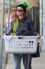 BELLA THORNE at a Laundromat in Los Angeles 11/16/2016