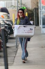 BELLA THORNE at a Laundromat in Los Angeles 11/16/2016