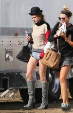 BELLA THORNE in Denim Shorts Out in Los Angeles 11/12/2016