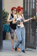 BELLA THORNE in Sports Bra Leaves a Gym in Hollywood 11/15/2016