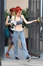 BELLA THORNE in Sports Bra Leaves a Gym in Hollywood 11/15/2016