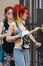 BELLA THORNE in Sports Bra Leaves a Gym in Hollywood 11/15/2016
