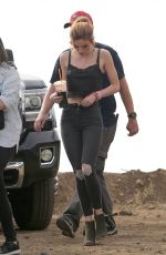 BELLA THORNE on the Set of Her Latest Project in Los Angeles 11/12/2016