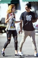 BELLA THORNE Out Picking Up Lunch in Los Angeles 11/02/2016