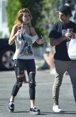 BELLA THORNE Out Picking Up Lunch in Los Angeles 11/02/2016