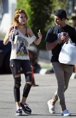 BELLA THORNE Out Picking Up Lunch in Los Angeles 11/02/2016