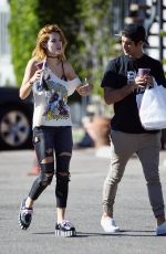 BELLA THORNE Out Picking Up Lunch in Los Angeles 11/02/2016