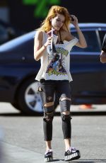 BELLA THORNE Out Picking Up Lunch in Los Angeles 11/02/2016
