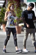 BELLA THORNE Out Picking Up Lunch in Los Angeles 11/02/2016