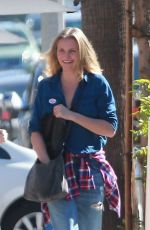 CAMERON DIAZ Out for Breakfast After Voting in Studio City 11/08/2016