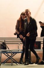 CARA DELEVINGNE and GEORGIA MAY JAGGER at Osteria Angelini Restaurant in Los Angeles 11/04/2016