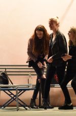 CARA DELEVINGNE and GEORGIA MAY JAGGER at Osteria Angelini Restaurant in Los Angeles 11/04/2016