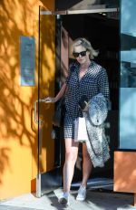 CHARLIZE THERON Leaves a Spa in West Hollywood 11/22/2016