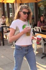 CHARLOTTE MCKINNEY at Starbucks in Beverly Hills 11/16/2016