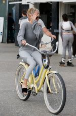 CHARLOTTE MCKINNEY Riding a Bike Out in Santa Monica 11/19/2016