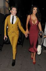 CHLOE KHAN Out for Dinner in Mayfair 11/28/2016