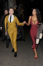 CHLOE KHAN Out for Dinner in Mayfair 11/28/2016