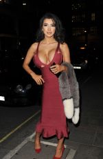 CHLOE KHAN Out for Dinner in Mayfair 11/28/2016