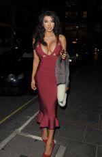 CHLOE KHAN Out for Dinner in Mayfair 11/28/2016