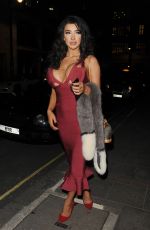 CHLOE KHAN Out for Dinner in Mayfair 11/28/2016