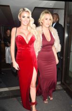 CHLOE SIMS and KATE WRIGHT at Aqua Bar and Restaurant in London 11/24/2016