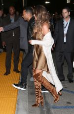 CHRISSY TEIGEN Arrives at Kanye West
