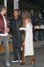 CHRISSY TEIGEN Arrives at Kanye West