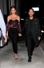 CHRISSY TEIGEN at Catch LA in West Hollywood 11/04/2016