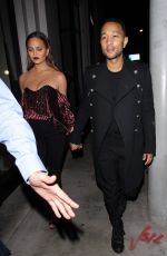 CHRISSY TEIGEN at Catch LA in West Hollywood 11/04/2016