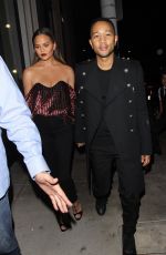 CHRISSY TEIGEN at Catch LA in West Hollywood 11/04/2016