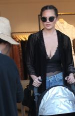 CHRISSY TEIGEN Out Shopping in West Hollywood 11/09/2016