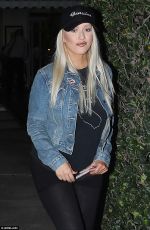 CHRISTINA AGUILERA at a Beverly Hills Polling Station 11/08/2016