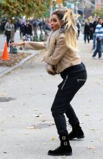 CIARA on the Set of a Music Video in Madison Square Park in New York 11/03/2016