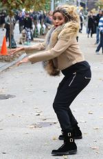 CIARA on the Set of a Music Video in Madison Square Park in New York 11/03/2016