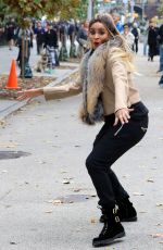 CIARA on the Set of a Music Video in Madison Square Park in New York 11/03/2016